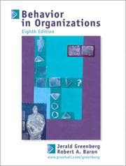 Tapa de Behavior in organizations