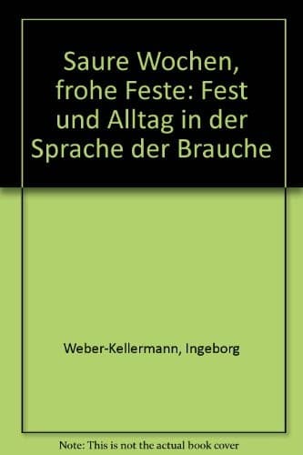 Tapa de Saure Wochen, frohe Feste