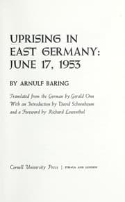 Tapa de Uprising in East Germany