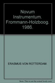 Tapa de Novum Instrumentum (German, Ancient Greek and Latin Edition)