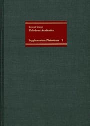 Tapa de Philodems Academica: Die Berichte Uber Platon Und Die Alte Akademie in Zwei Herkulanensischen Papyri (Supplementum Platonicum) (German Edition)