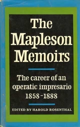 Tapa de Mapleson Memoirs