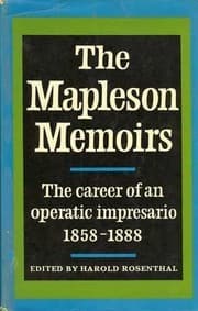 Tapa de Mapleson Memoirs