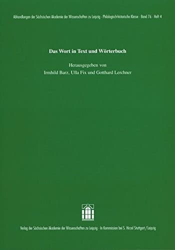 Tapa de Das Wort in Text und Wörterbuch