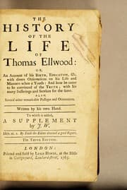 Tapa de The history of the life of Thomas Ellwood