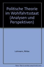 Tapa de Politische Theorie im Wohlfahrtsstaat