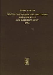 Tapa de Chronologisch-thematisches Verzeichnis sämtlicher Werke von Jean-Baptiste Lully (LWV)