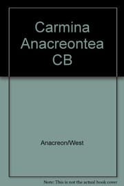 Tapa de Carmina Anacreontea (Bibliotheca Scriptorum Graecorum Et Romanorum Teubneriana) (German Edition)