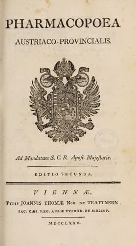 Tapa de Pharmacopoea Austriaco-provincialis