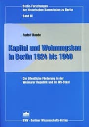 Tapa de Kapital und Wohnungsbau in Berlin 1924 bis 1940