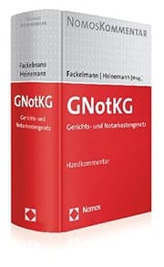 Tapa de Gnotkg Gerichts- Und Notarkostengesetz: Handkommentar (German Edition)