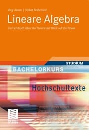Tapa de Lineare Algebra: Ein Lehrbuch über die Theorie mit Blick auf die Praxis (Bachelorkurs Mathematik) (German Edition)