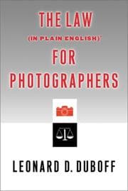 Tapa de The law (in Plain English) for photographers