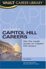 Tapa de Vault Guide to Capitol Hill Careers