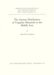 Tapa de The ancient distribution of ungulate mammals in the Middle East