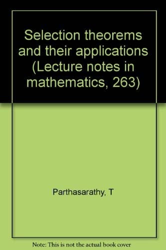 Tapa de Selection theorems and their applications