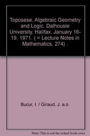 Tapa de Toposes, algebraic geometry and logic