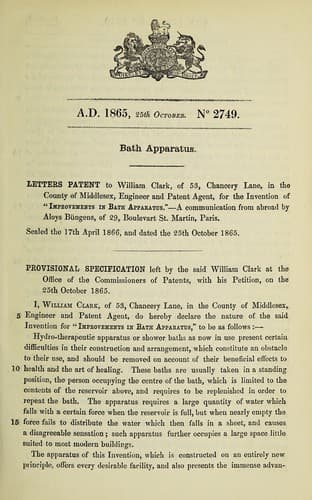 Tapa de Specification of William Clark