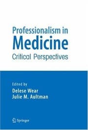 Tapa de Professionalism in Medicine: Critical Perspectives