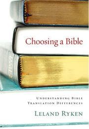 Tapa de Choosing a Bible