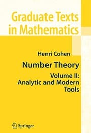 Tapa de Number Theory: Volume II: Analytic and Modern Tools (Graduate Texts in Mathematics Book 240)