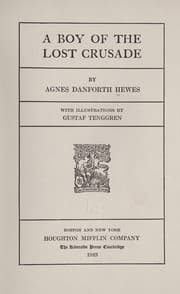 Tapa de A boy of the lost crusade