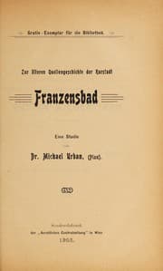 Tapa de Zur älteren Quellengeschichte der Kurstadt Franzensbad