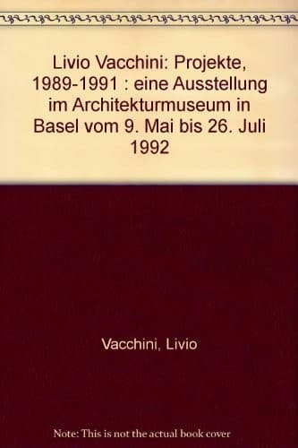 Tapa de Livio Vacchini
