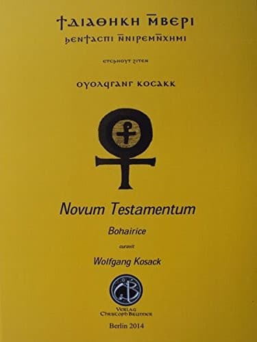 Tapa de Novum Testamentum Coptice