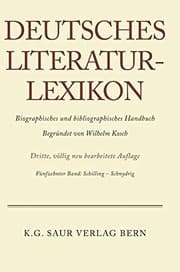 Tapa de Deutsches Literatur-Lexikon, Band 15, Schilling - Schnydrig (German Edition)