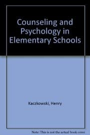 Tapa de Counseling and psychology in elementary schools