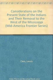 Tapa de Considerations on the present state of the Indians, and their removal to the west of the Mississippi