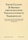 Tapa de 26 Kritiken über musikalische Veranstaltungen in Theresienstadt