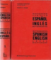 Tapa de Butterworths Spanish/English legal dictionary =