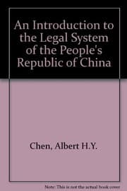 Tapa de An introduction to the legal system of the People's Republic of China
