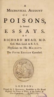 Tapa de A mechanical account of poisons in several essays
