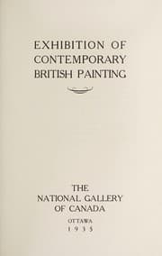 Tapa de Exhibition of contemporary British painting