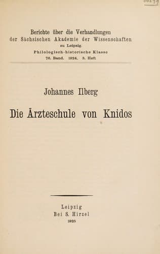 Tapa de Die Ärzteschule von Knidos