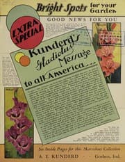 Tapa de Kunderd's gladiolus message to all America