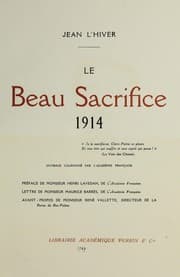 Tapa de Le beau sacrifice, 1914