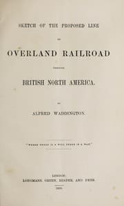 Tapa de Sketch of the proposed line of overland railroad through British North America
