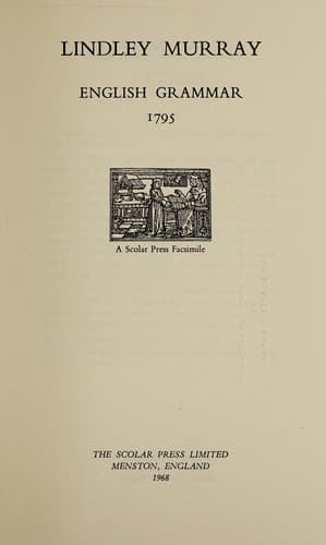 Tapa de English grammar, 1795