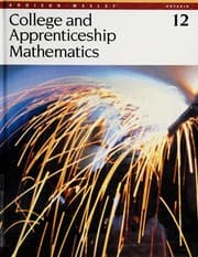 Tapa de Addison-Wesley college and apprenticeship mathematics 12