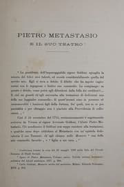 Tapa de Pietro Metastasio e il suo teatro