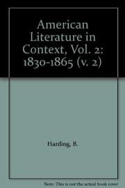 Tapa de American Literature in Context, Vol. 2: 1830-1865 (v. 2)