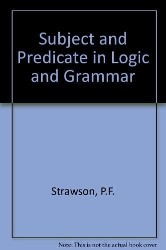 Tapa de Subject and predicate in logic and grammar