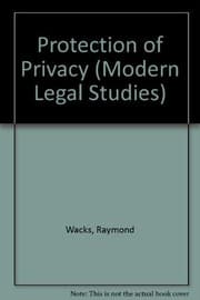 Tapa de The protection of privacy