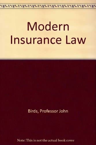 Tapa de Modern insurance law