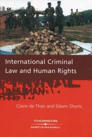 Tapa de International criminal law and human rights