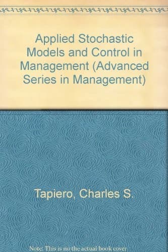 Tapa de Applied stochastic models and control in management